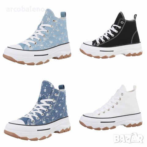 Дамски високи кецове, 4цвята 