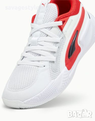 Мъжки маратонки PUMA Court Rider Chaos Team Basketball Shoes White/Red, снимка 5 - Маратонки - 45958919