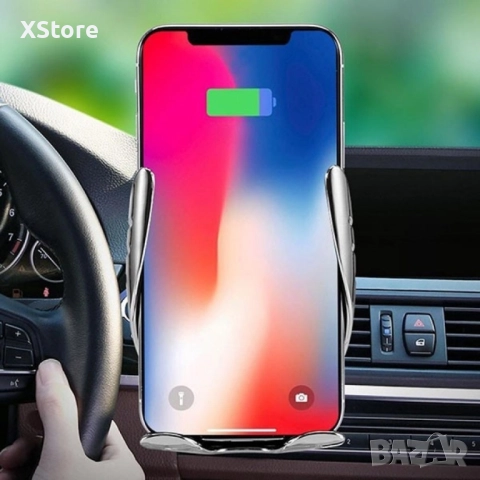 Поставка за телефон с вградено безжично зарядно за кола Smart sensor s6, снимка 3 - Аксесоари и консумативи - 52483156