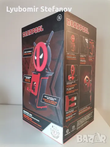 Cable Guys LED IKONS: Marvel Deadpool - Charging Phone & Controller Holder - Officially Licensed, снимка 11 - Аксесоари - 47303781