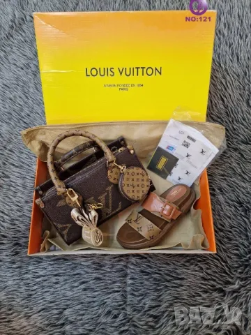 дамски чехли и чанта louis vuitton , снимка 4 - Чанти - 46936135