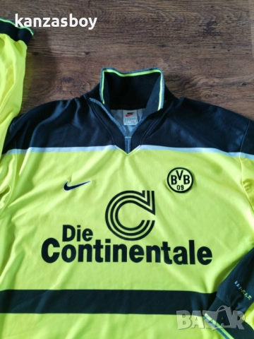 borussia dortmund nike 1997/98 home long sleeve vintage shirt - колекционерска футболна блуза 2ХЛ , снимка 2 - Спортни дрехи, екипи - 52135858