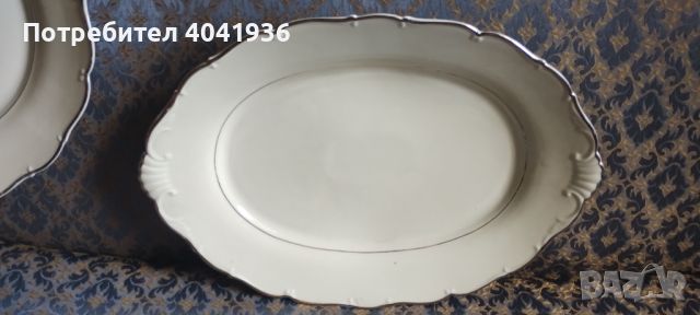 Антикварно порцеланово елипсовидно плато - баварски порцелан за специални гости, снимка 3 - Прибори за хранене, готвене и сервиране - 45159315