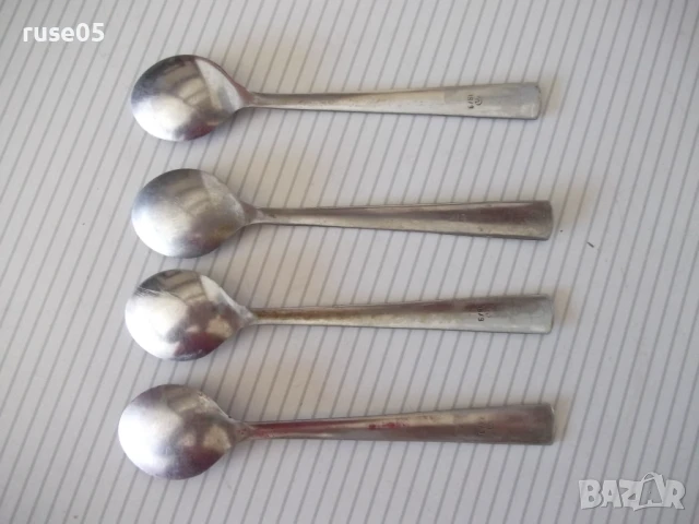 Лот от 4 бр. лъжици съветски, снимка 3 - Прибори за хранене, готвене и сервиране - 51006676