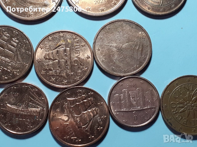 Колекционерски монети Лот от 20 броя - 1-2-5 евро цента- Различни години - различни държави, снимка 14 - Нумизматика и бонистика - 53583319