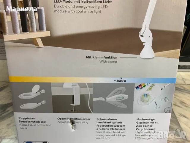 LED лупа Лампа / Лампа с лупа / Лампа с щипка за плетене , четене и козметични салони, снимка 10 - Други - 49796146