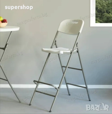 Сгъваем Бар Стол, Елегантен Висок Коктейлен Стол за Празненства , снимка 5 - Маси - 54181363