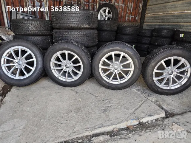 Алуминиеви оригинални джанти 17 5х112 с зимни гуми 225 60 17, снимка 2 - Гуми и джанти - 49843446
