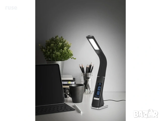 НОВИ! LED настолна лампа с будилник, календар, термометър, снимка 3 - Настолни лампи - 53935321