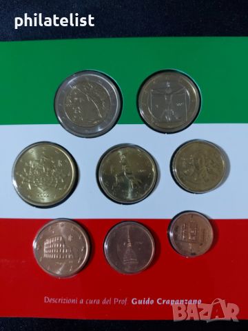 Италия 2002 - Комплектен банков евро сет от 1 цент до 2 евро, снимка 2 - Нумизматика и бонистика - 45570267