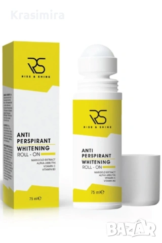 Антиперспирант Whitening Roll-On Rise & Shine 75 мл – Избелва подмишниците + спира потта!