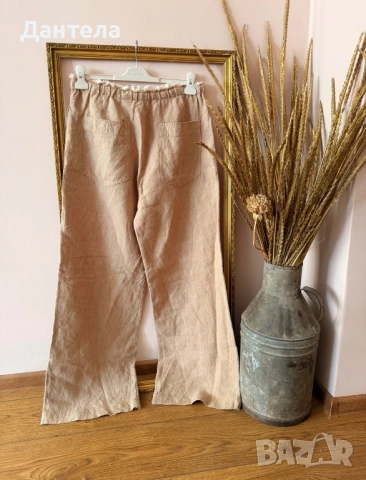 Ленен панталон Zara: “Тихият лукс за твоето лято 🌿“, снимка 7 - Панталони - 54158735