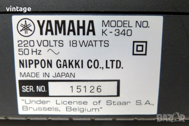 Yamaha K-340, снимка 5 - Декове - 46805861