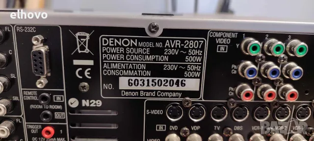 Ресивър Denon AVR-2807, снимка 9 - Ресийвъри, усилватели, смесителни пултове - 49180407