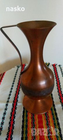 Медна ваза, снимка 1 - Антикварни и старинни предмети - 46364341