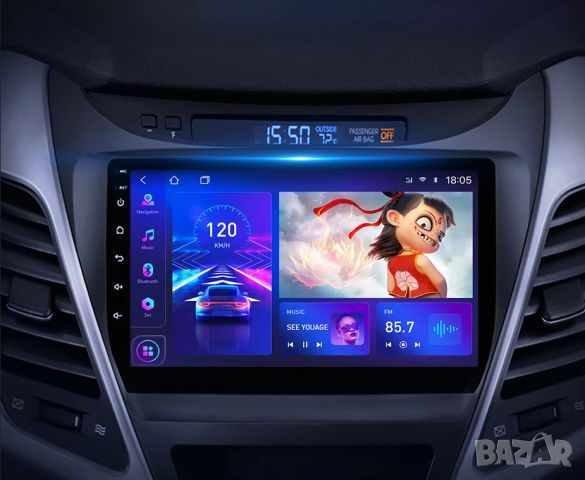 9" 2-DIN, 4G, QLED универсална мултимедия с Android 12, RDS, 2GB/32GB, CarPlay AndroidAuto, снимка 1 - Аксесоари и консумативи - 46303663