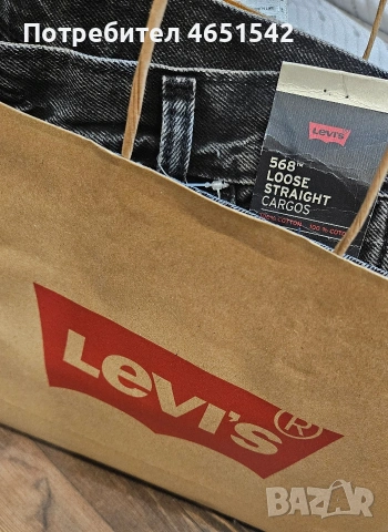 НОВИ Levis 568 карго дънки, снимка 5 - Дънки - 53459299