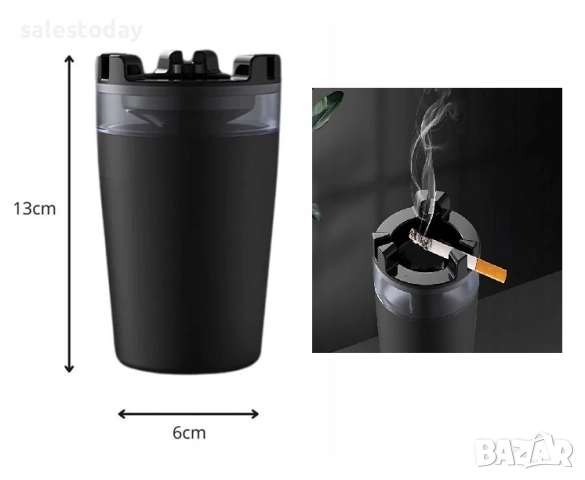 Пепелник за кола с воден филтър, снимка 2 - Аксесоари и консумативи - 49723106