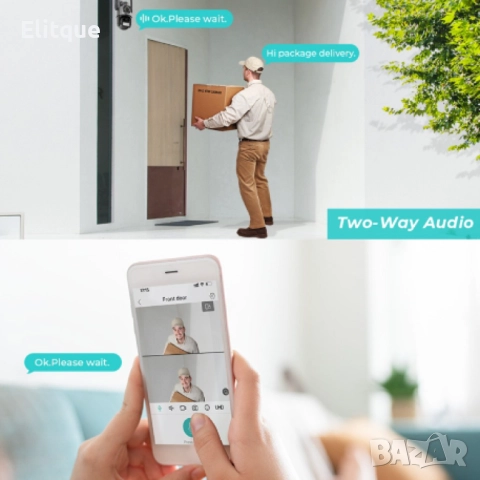 6 Mpx. Двойна вътрешна/външна WIFI камера за наблюдение, снимка 10 - Други - 52861300