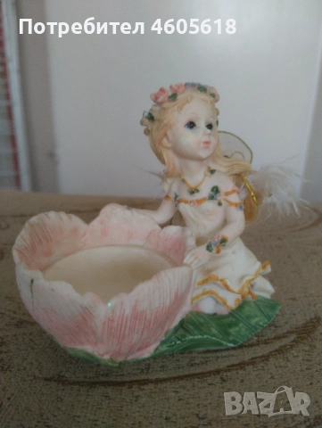 Фигурка фея със свещ, снимка 3 - Колекции - 51848978