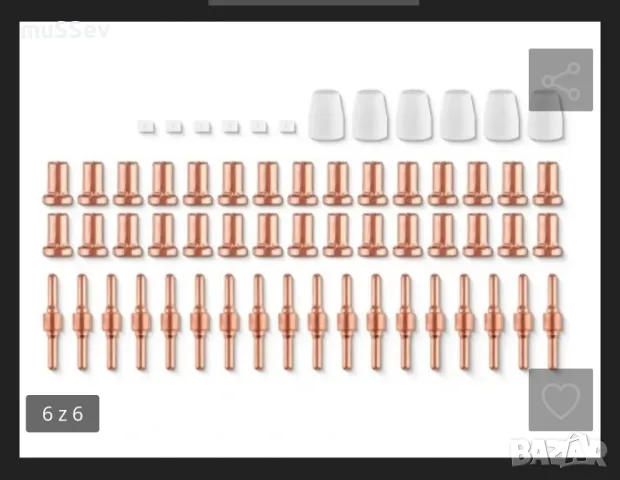 дюзи и електроди за плазмена резачка на Парксайд комплект 60бр.