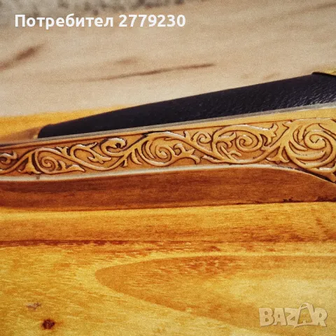 Ловен масивен нож, с дръжка от биволски рог Нов!, снимка 9 - Ножове - 49911772