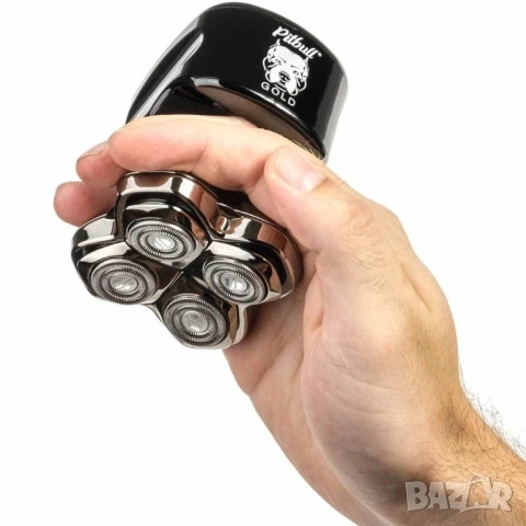 Тример, самобръснака за глава - Skull Shaver Pitbull Silver PRO, снимка 7 - Тримери - 53446432