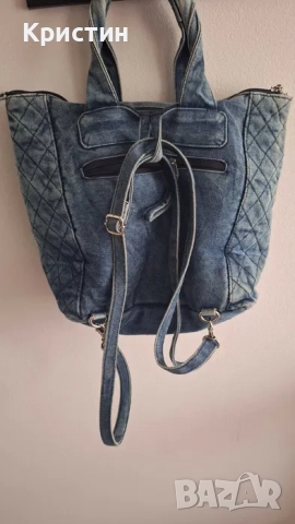 Дънкова дамска раница, снимка 2 - Раници - 52333076