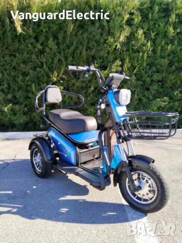 	Двуместна електрическа триколка Vanguard Pudding 1800W-48V-20Ah - BLUE