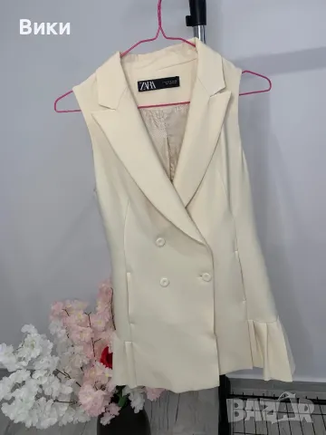 Zara рокля, сако, елек размер XS, подходяща и за S, снимка 3 - Рокли - 50257627
