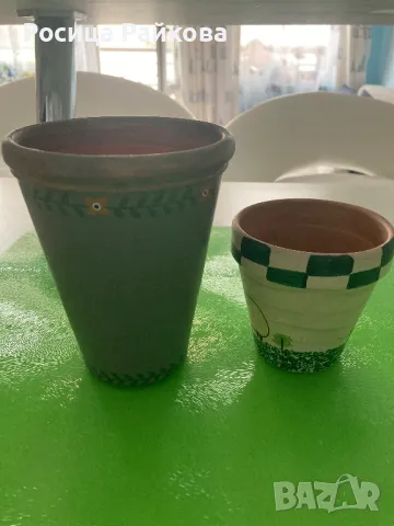 Две малки саксии, снимка 6 - Саксии и кашпи - 50186264