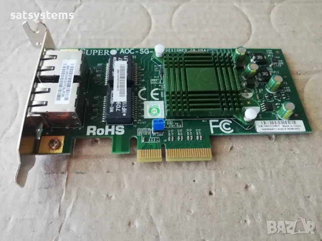 SuperMicro AOC-SG-I2 PCI Express Dual Port Gigabit Network Adapter Card, снимка 5 - Мрежови адаптери - 48384950