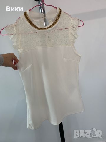 Елегантна блуза размер S/M, снимка 3 - Тениски - 45780750