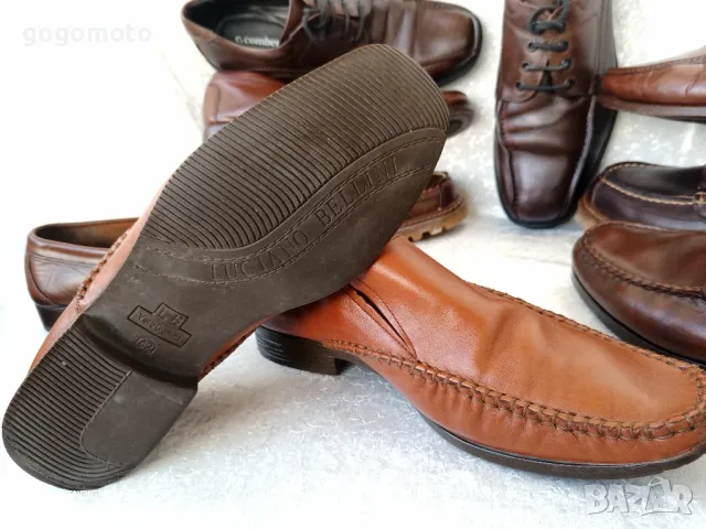Мъжки мокасини КАТО НОВИ LUCIANO BELLINI® original, 💯 % естествена кожа, 42 - 43, снимка 12 - Мокасини - 49756446