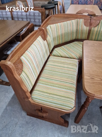 К-т Масивен Кухненски Ъгъл с Разтегателна Трапезна Маса с 2 броя Стола-внос от Германия!, снимка 3 - Други - 53560397