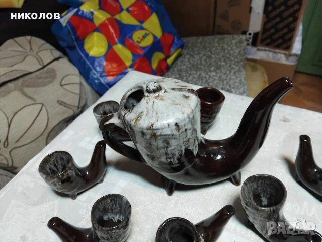 СЕРВИЗ ЗА ГРЕЯНА РАКИЯ, снимка 4 - Антикварни и старинни предмети - 53249237