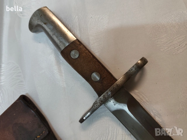 Оригинален швейцарски щик за пушка Schmidt-Rubin, модел 1889 г., снимка 5 - Антикварни и старинни предмети - 54112759