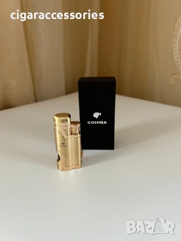 Запалка Cohiba с двоен турбо пламък и вграден пънч