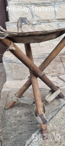 Военно офицерско столче. ПСВ, снимка 4 - Антикварни и старинни предмети - 51503746