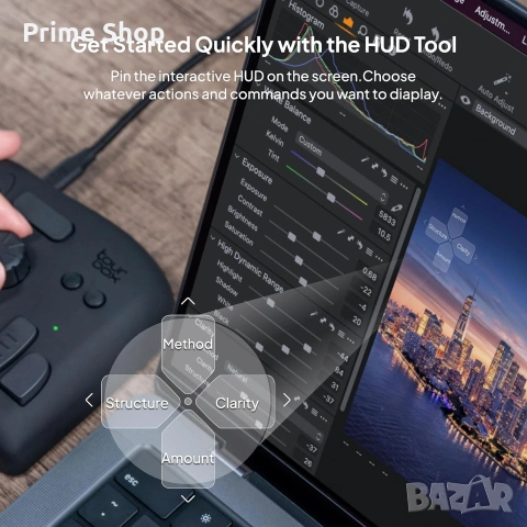 TourBox NEO: Универсален Контролер за Обработка на Снимки и Видео, снимка 8 - Джойстици и геймпадове - 53288248