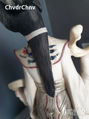 Capodimonte Belcari статуетка резин 35см/Каподимонте италианска фигура на гейша, снимка 7 - Статуетки - 52896803