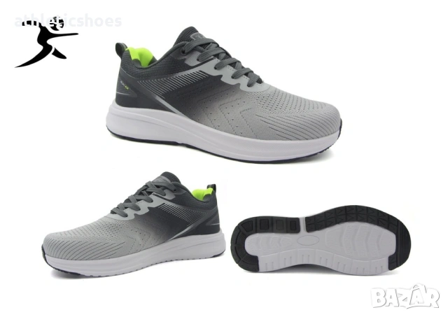 Мъжки маратонки мрежа в светло сиво