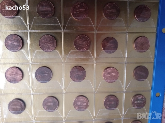 40 броя по 1 цент 1966 - 2016 г. САЩ, снимка 8 - Нумизматика и бонистика - 53152560