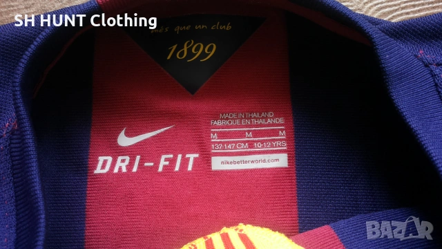 NIKE FC BARCELONA MESSI Kids Football T-Shirt Размер 10-12 г/ 137-147см детска футболна тениска 8-66, снимка 15 - Детски тениски и потници - 53126646