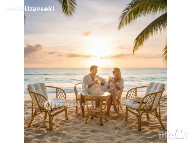 Нов! Ратанов комплект Бахама, снимка 4 - Градински мебели, декорация  - 53807158