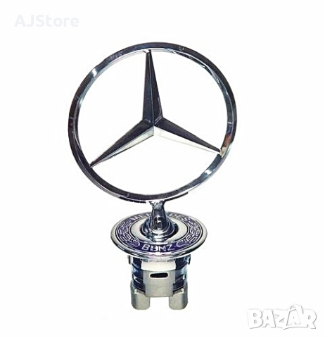 Емблема мерник за Mercedes Benz Silver Logo, снимка 1 - Аксесоари и консумативи - 45059275