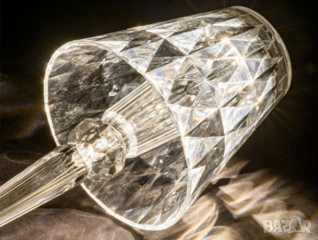Конусовидна декоративна настолна лампа с usb кабел и дистанционно - тип кристална лампа, снимка 12 - Настолни лампи - 46472011