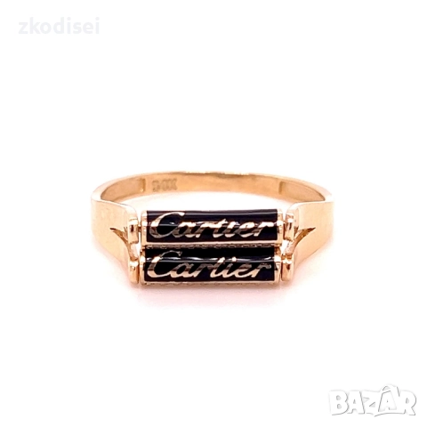 Златен дамски пръстен Cartier 2,66гр. размер:50 14кр. проба:585 модел:33618-6