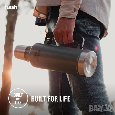 Термос Термобутилка Stanley The Legendary - Hammertone Green, 1400 ml, снимка 6 - Термоси - 53932148