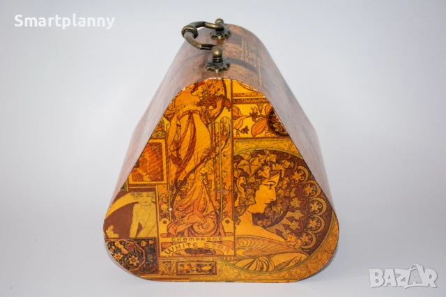 Елегантна винтидж дървена тройна поставка за вино, снимка 2 - Антикварни и старинни предмети - 50585079